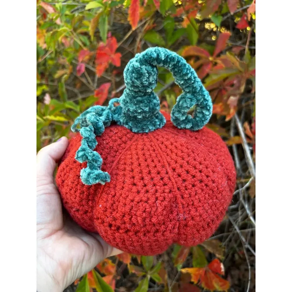 Set of 3 Handmade Pumpkin Plushie Throw Pillows, Cottagecore, Cozy Fall Accents